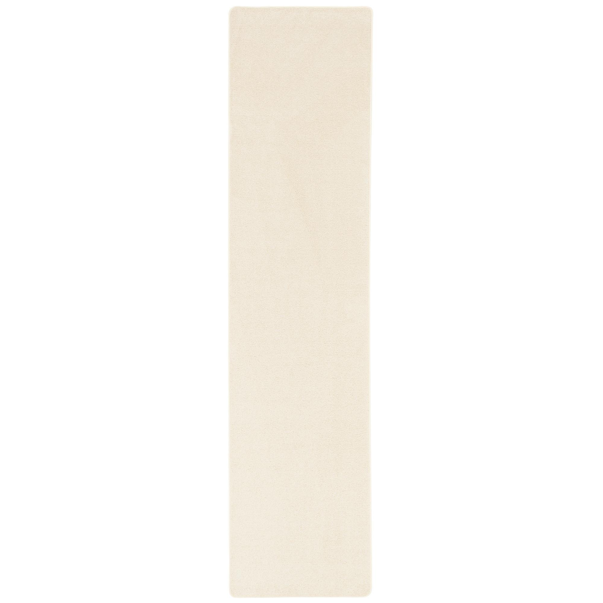 HOCHFLOR VELOURS LÄUFER TEPPICH LUNA - Creme, Textil (100/400cm) - Snapstyle