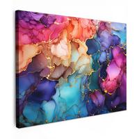 LEINWANDBILD Marmor - Bunt - Abstrakt Wandbild 40x30 cm - Multicolor, Textil (40/30cm) - MuchoWow