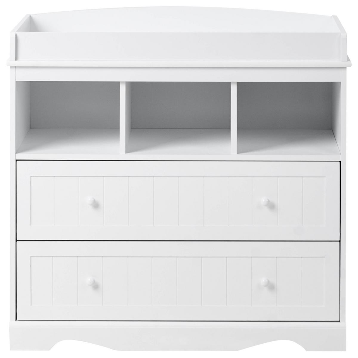 WICKELKOMMODE VIRDEN Weiß - Weiß, Holzwerkstoff (90/86/50cm) - Beliani