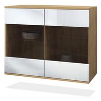 KOMMODE Bari Weiß Hochglanz - Weiß Hochglanz, Holzwerkstoff (92.5/73.5/35cm) - Vladon