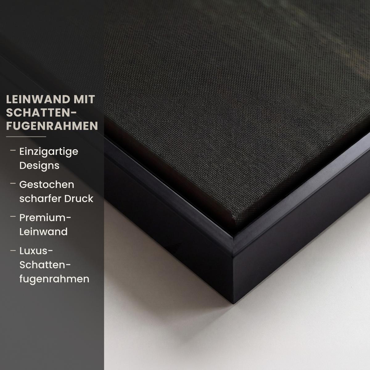 LEINWAND Bilder mit Rahmen - Hirsch - Gemalt - Geweih - Braun - 80x120 - Haselnussfarben, Textil (80/120cm) - MuchoWow