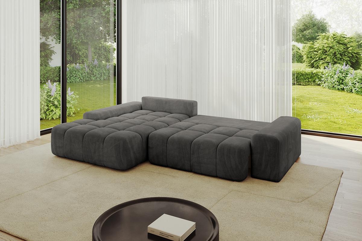 ECKSOFA Ottomane Links ENSI-L - 267x164x69 cm Anthrazit - Anthrazit, Holzwerkstoff/Kunststoff (267/164cm) - ALTDECOR