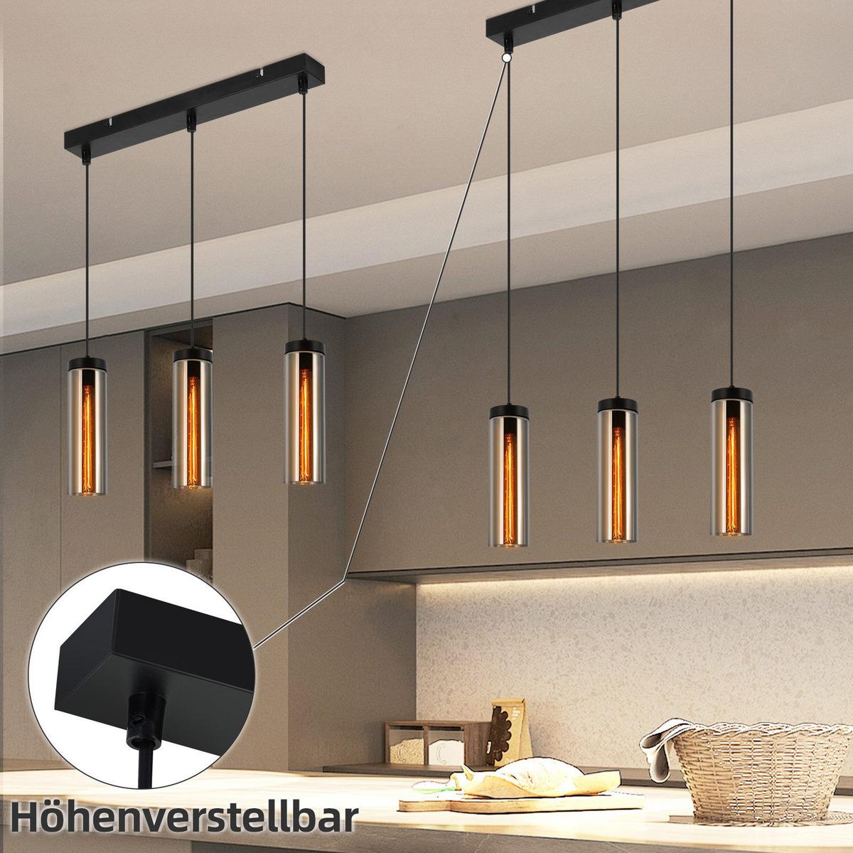 PENDELLEUCHTE Marshburn 46/5/158 cm - Schwarz, Metall (5/46/158cm) - Nettlife