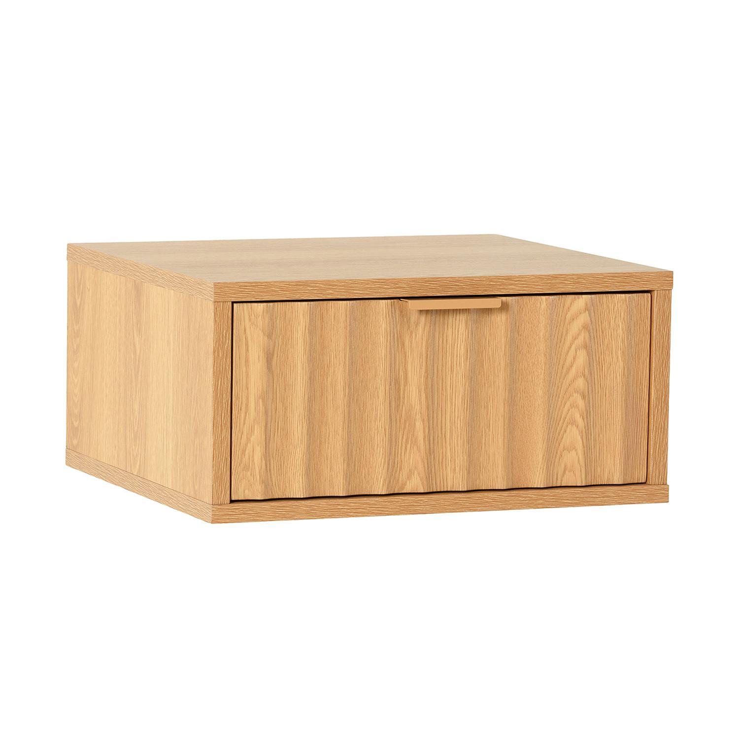 NACHTTISCH schwebende Lluvia Eichenfarbe - Honigeiche, Holzwerkstoff (40/19/35cm) - VS Venta-stock
