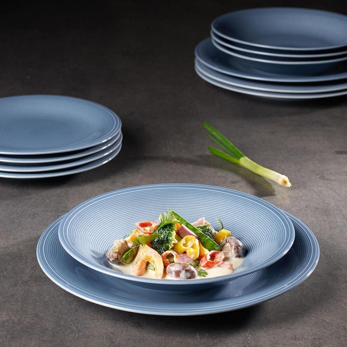 SUPPENTELLER Color Loop Horizon ø 23,1 cm - Hellblau, Keramik (23.1cm) - like.Villeroy & Boch
