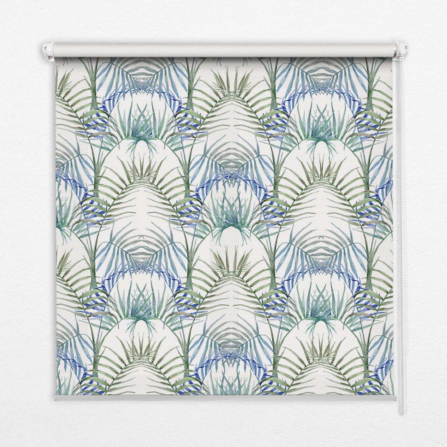 INNENROLLO - Fensterrollo - Rollo - 100x100 cm - Bunte Blätter - Grün, Kunststoff (100/100/0.5cm) - TULUP