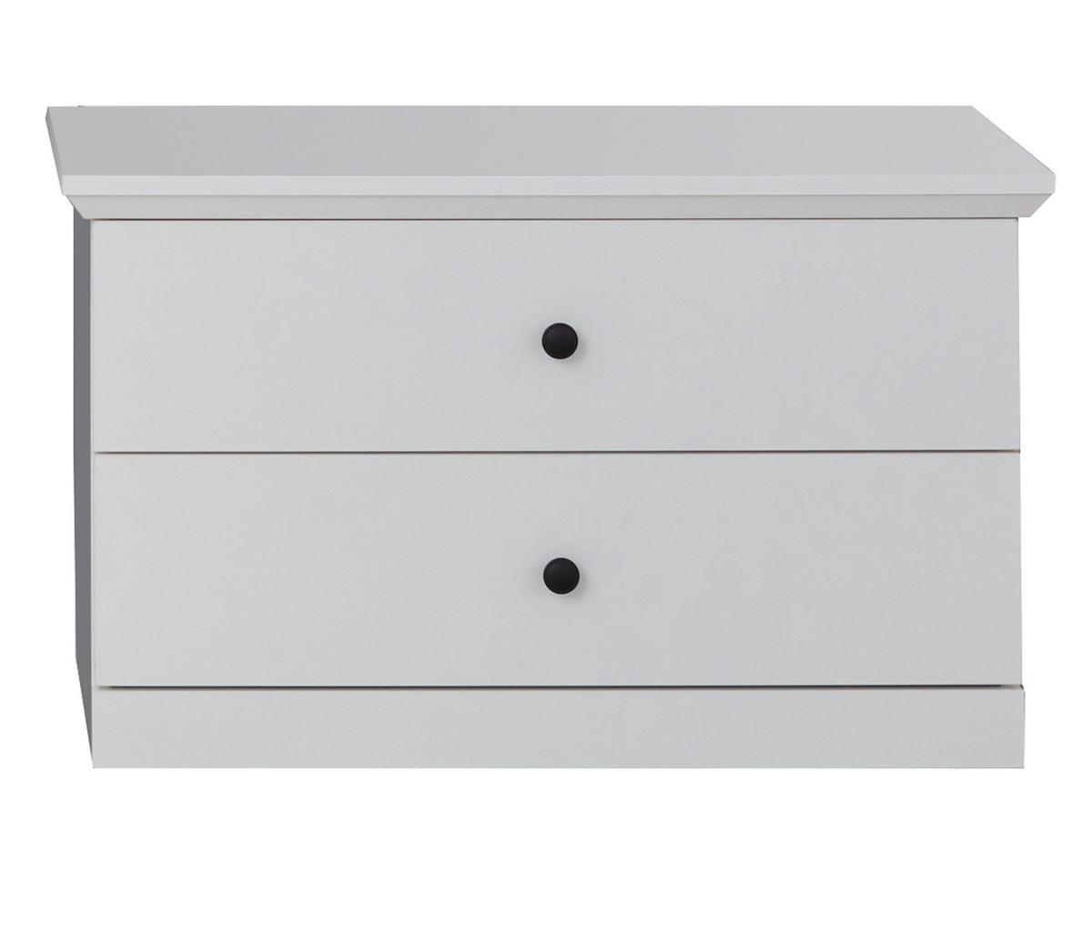 GARDEROBENBANK weiß 81 x 49 cm, Sitzbank mit Schubkästen - Silberfarben/Weiß, Holzwerkstoff/Metall (81/49/41cm) - Top.Furn