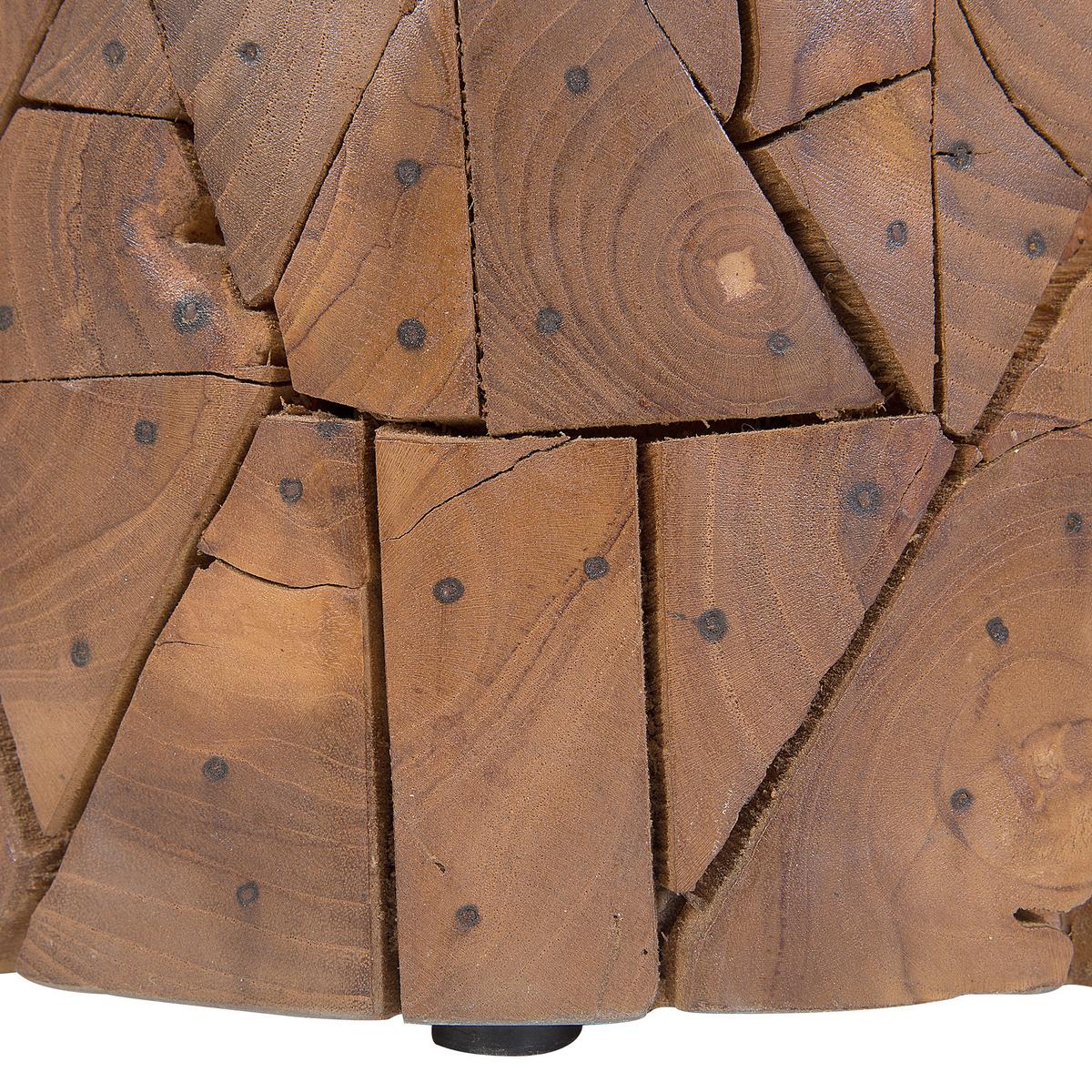 BEISTELLTISCH Teakholz braun 30 cm Dawson - Dunkelbraun, Holz (30/30/46cm) - Beliani