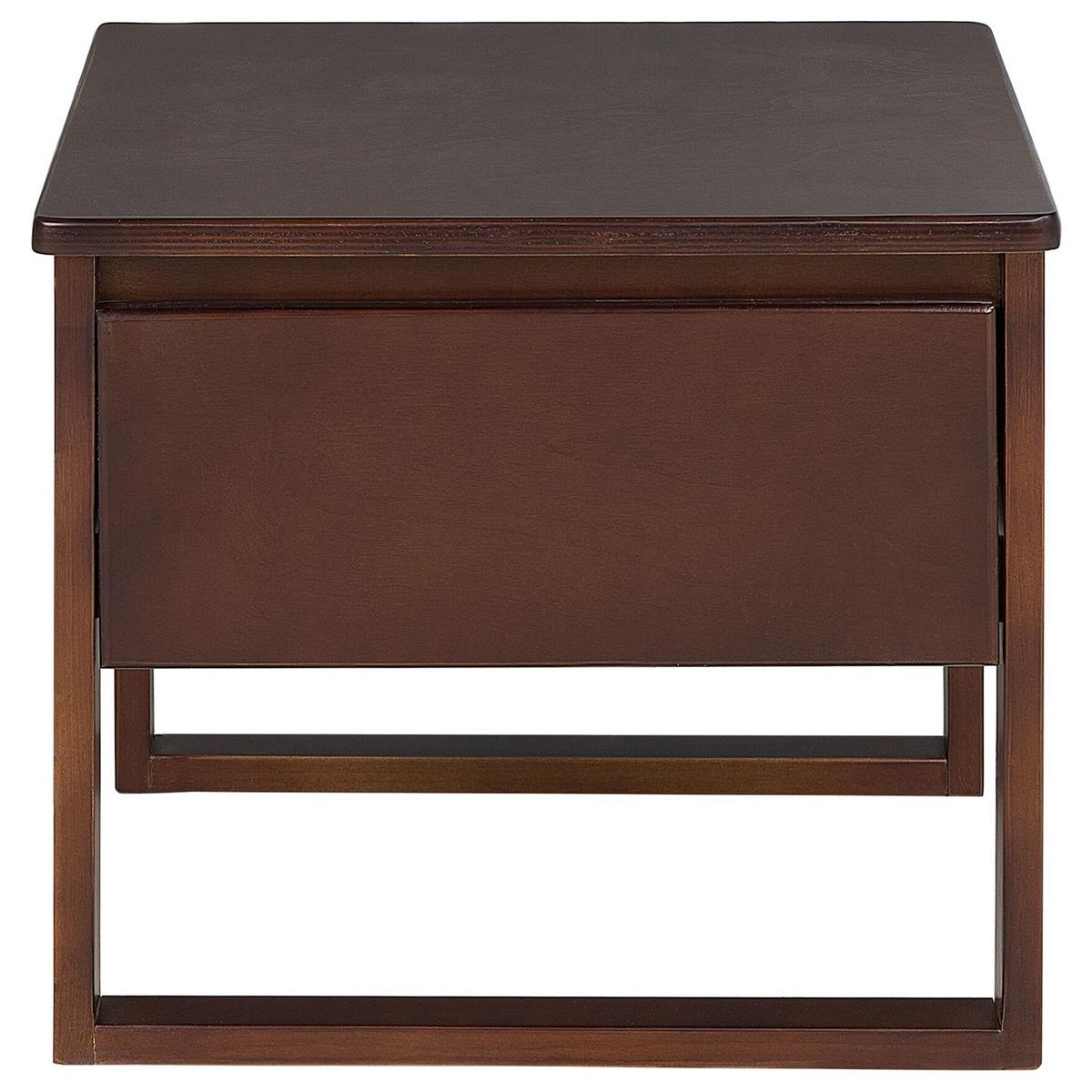 NACHTTISCH Kiefernholz dunkelbraun rechteckig 41/50 cm Giulia - Dunkelbraun, Holz (50/43/41cm) - Beliani