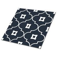 FLIESENAUFKLEBER 9 Stück 30x30 cm selbstklebend Orientalisches arabisches Muster - Grau, Textil (30/1.6/30cm) - TULUP