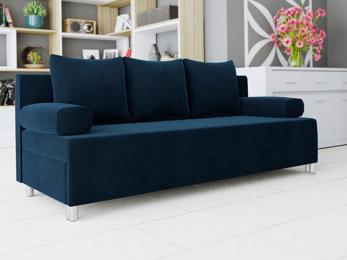 SCHLAFSOFA Dover - Blau/Chromfarben, Holz/Kunststoff (192/86/80cm) - MIRJAN24