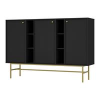 SIDEBOARD TORINO 158/108/41 cm mit 3 Türen Graphitfarben - Graphitfarben, Holzwerkstoff (158/108/41cm) - MASSENO