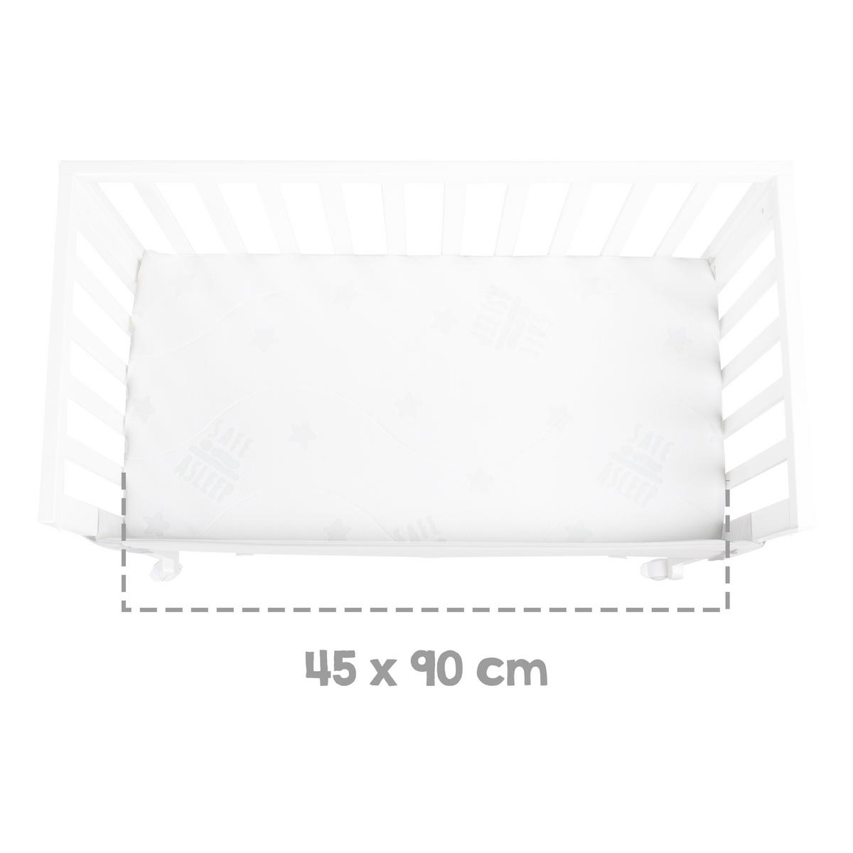 BEISTELLBETT 3in1 Set 90 x 45 cm - Weiß, Holzwerkstoff (45/90cm) - Roba
