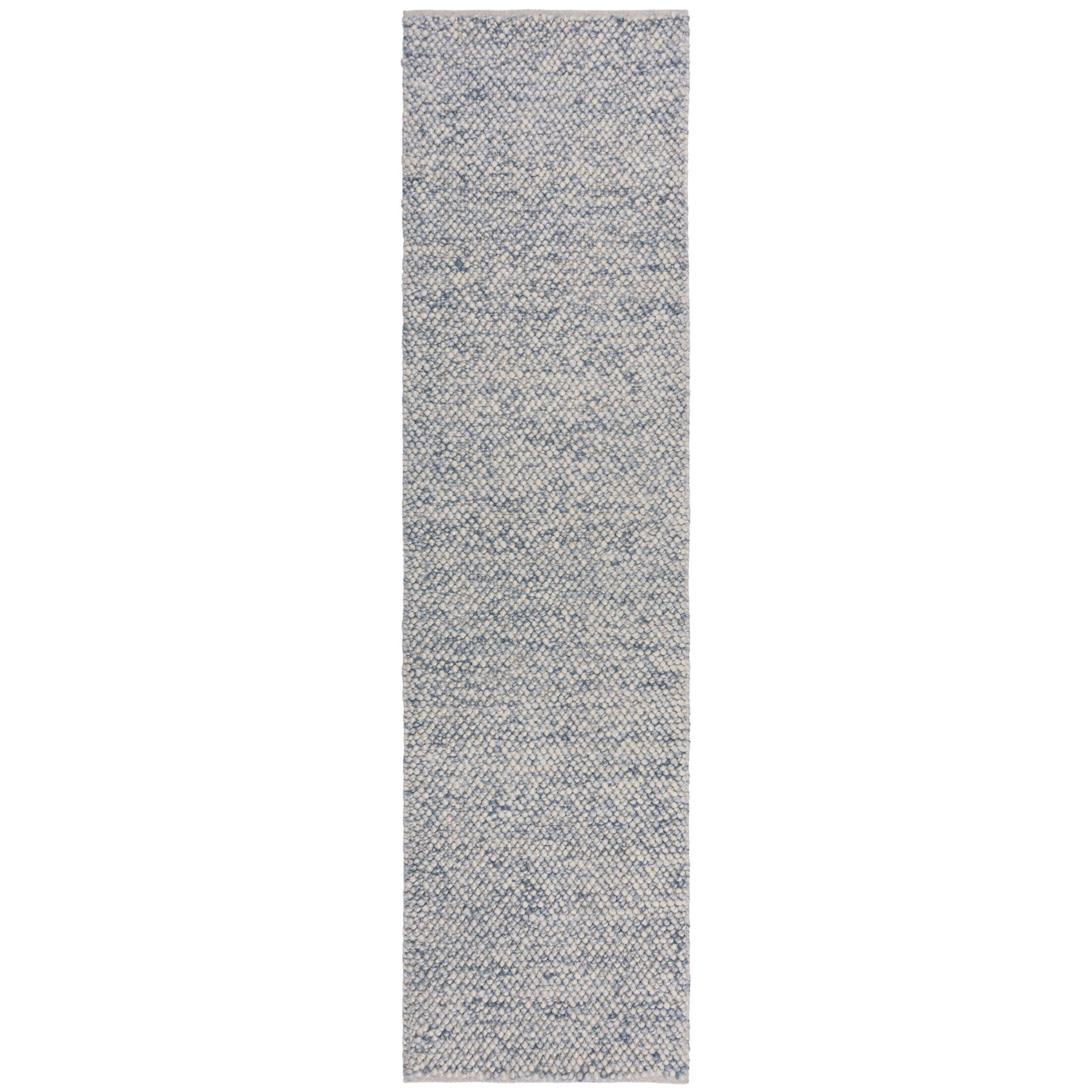 WOLLTEPPICH handgewebt MEDWAY, einfarbig, Hellblau, 60 x 230 cm - Blau, Textil (60/230cm) - KADIMA DESIGN