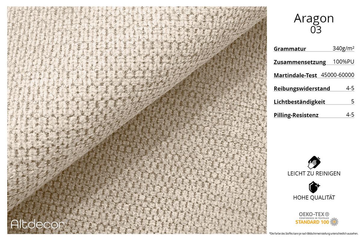WOHNLANDSCHAFT mit Schlaffunktion ESKAR-U2-464x176x72cm Beige - Cappuccino, Holzwerkstoff/Kunststoff (176/72/464cm) - ALTDECOR