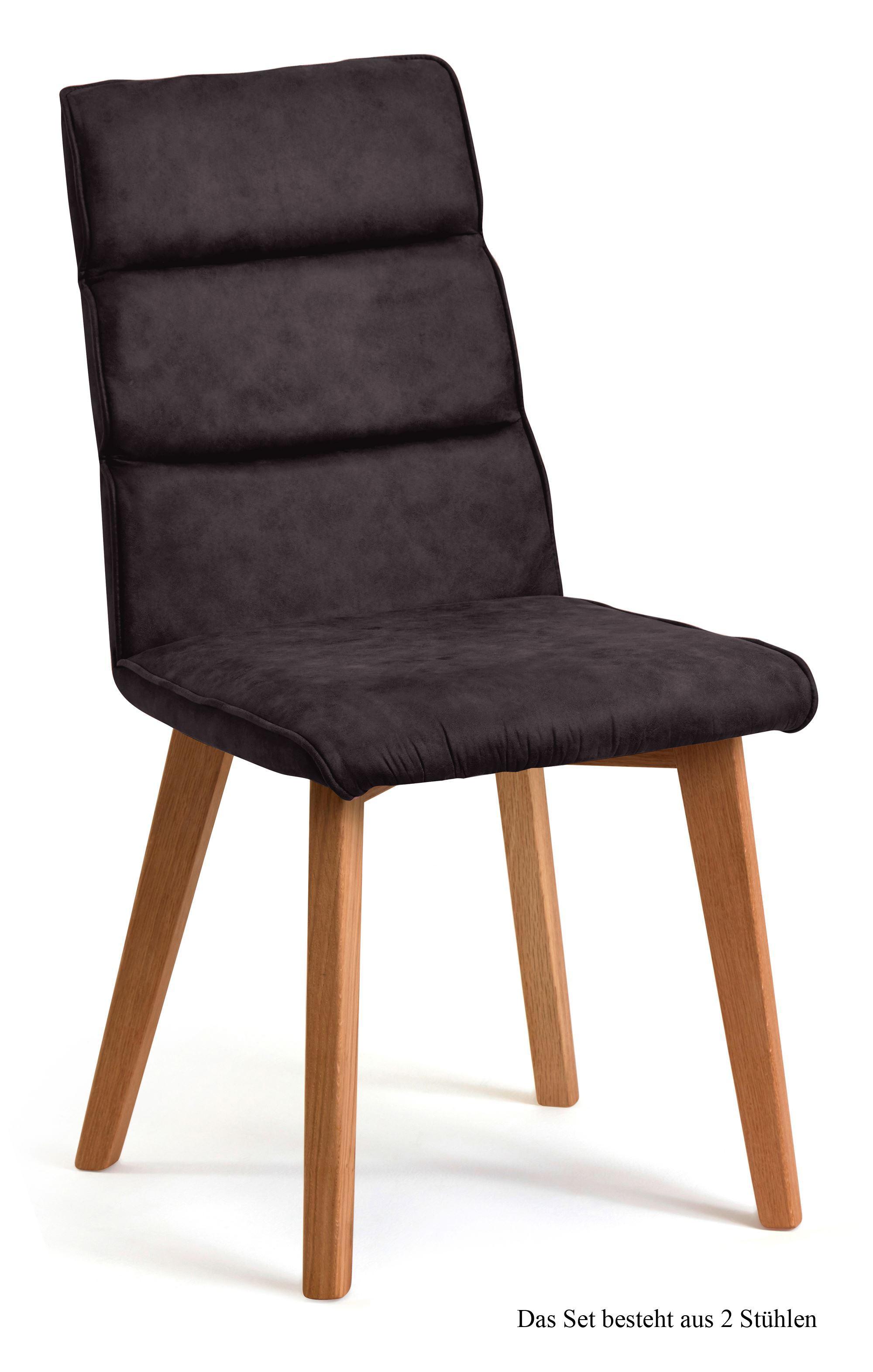 ESSZIMMERSTUHL (2er-Set) Darell 47x92x60 Eiche geölt/Espresso - Eichefarben/Dunkelbraun, Kunststoff (60/92/47cm) - 58aufmkessel