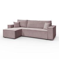 GEPOLSTERTES Ecksofa CARLOS L, Poso 27 - Rosa, Textil (247/143cm) - Lookway