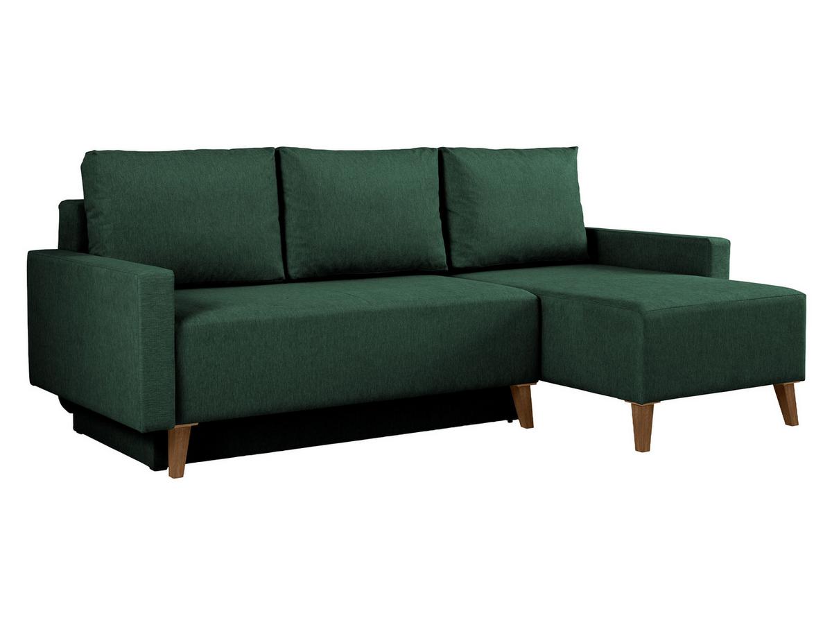 ECKSCHLAFSOFA Oviedo - Grün, Holz/Kunststoff (225/140cm) - MIRJAN24