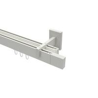 GARDINENSTANGE INNENLAUF Smartline Lox 120 cm, 2-läufig, 14x35 mm Weiß - Weiß, Metall (120cm) - INTERDECO