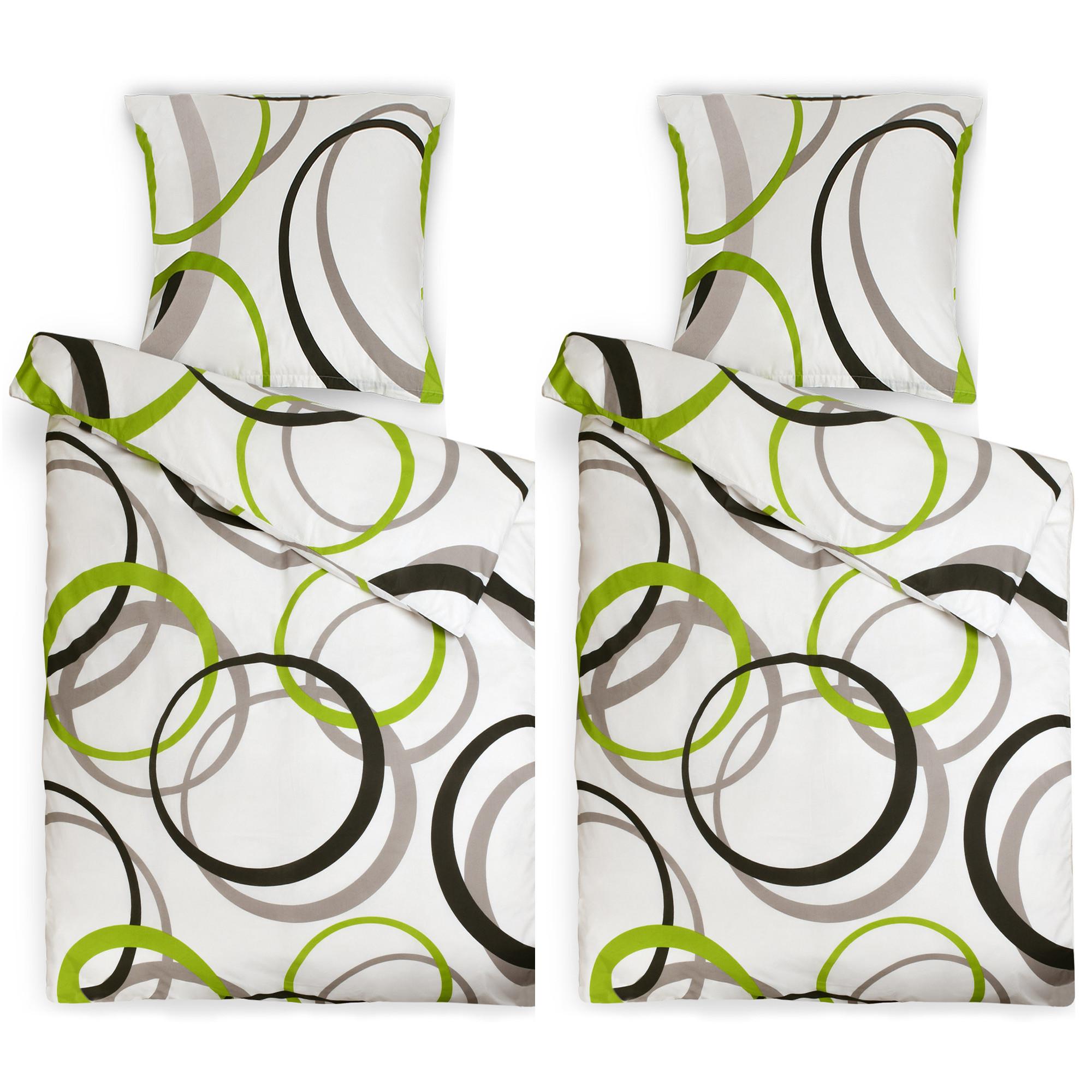 BETTWÄSCHE Nina 135x200cm + Kissenbezug 80x80cm Ornamente Renforcé 2er Set - Multicolor, Textil (200/135cm)