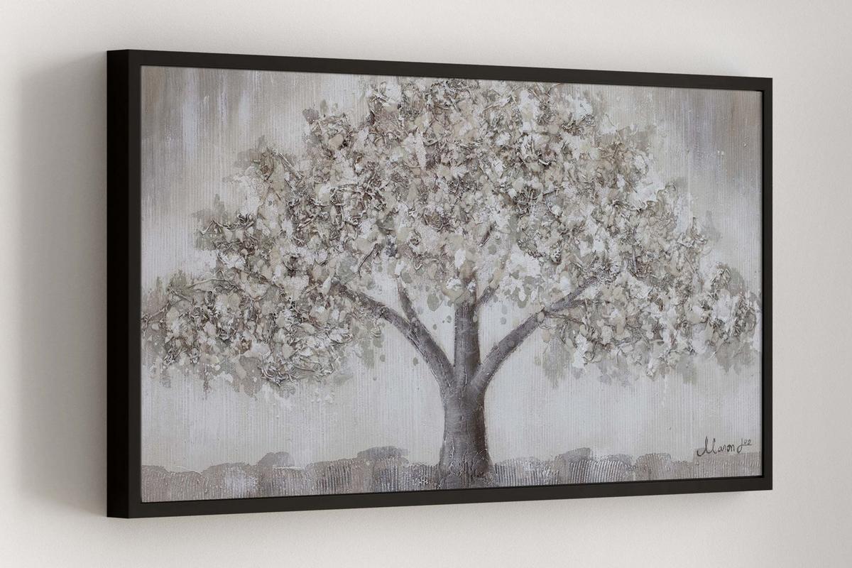 ACRYLBILD HANDGEMALT 120/60 cm - Grau, Holz/Textil (120/60cm) - KUNSTLOFT