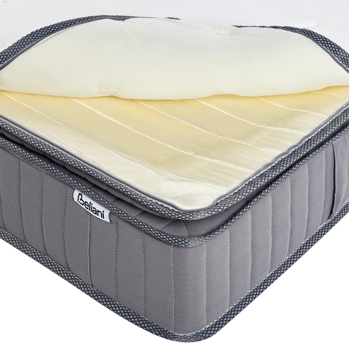 GEL-MEMORYSCHAUM-TASCHENFEDERKERNMATRATZE H2/3 Mittel 120/200 cm Pleasant - Weiß, Textil (120/200cm) - Beliani