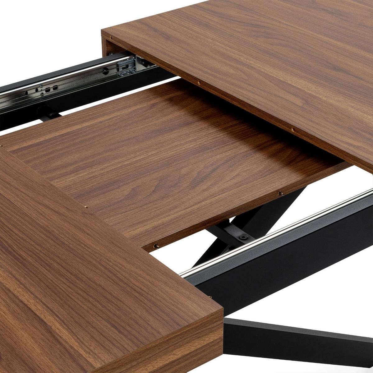 ESSTISCH Genova Walnuss-Optik, 140-180 cm - Walnussfarben, Holzwerkstoff (80/140/75cm) - VS Venta-stock