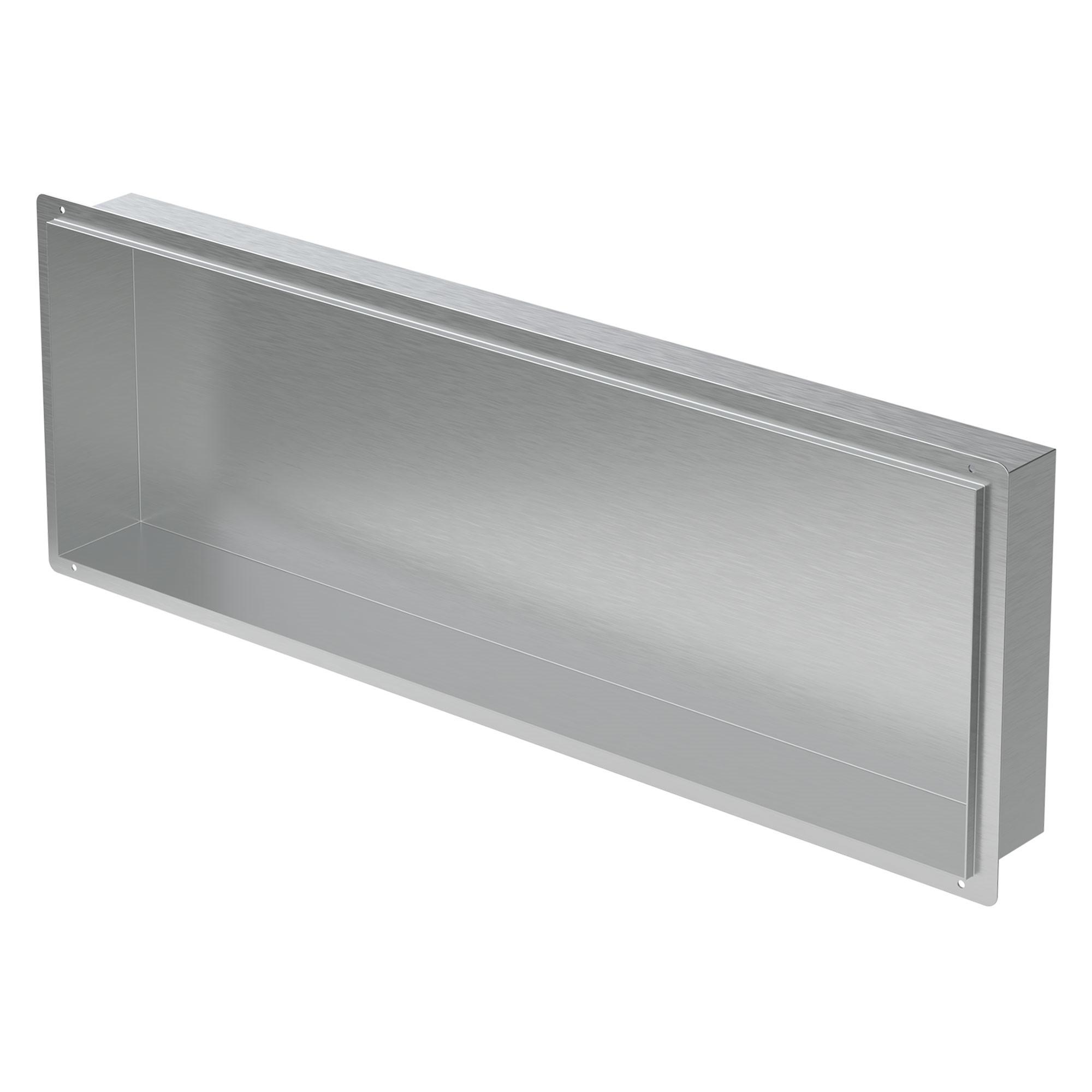 DUSCHNISCHE Silber 90/30 cm - Silberfarben, Metall (90/30/10cm) - LuxeBath