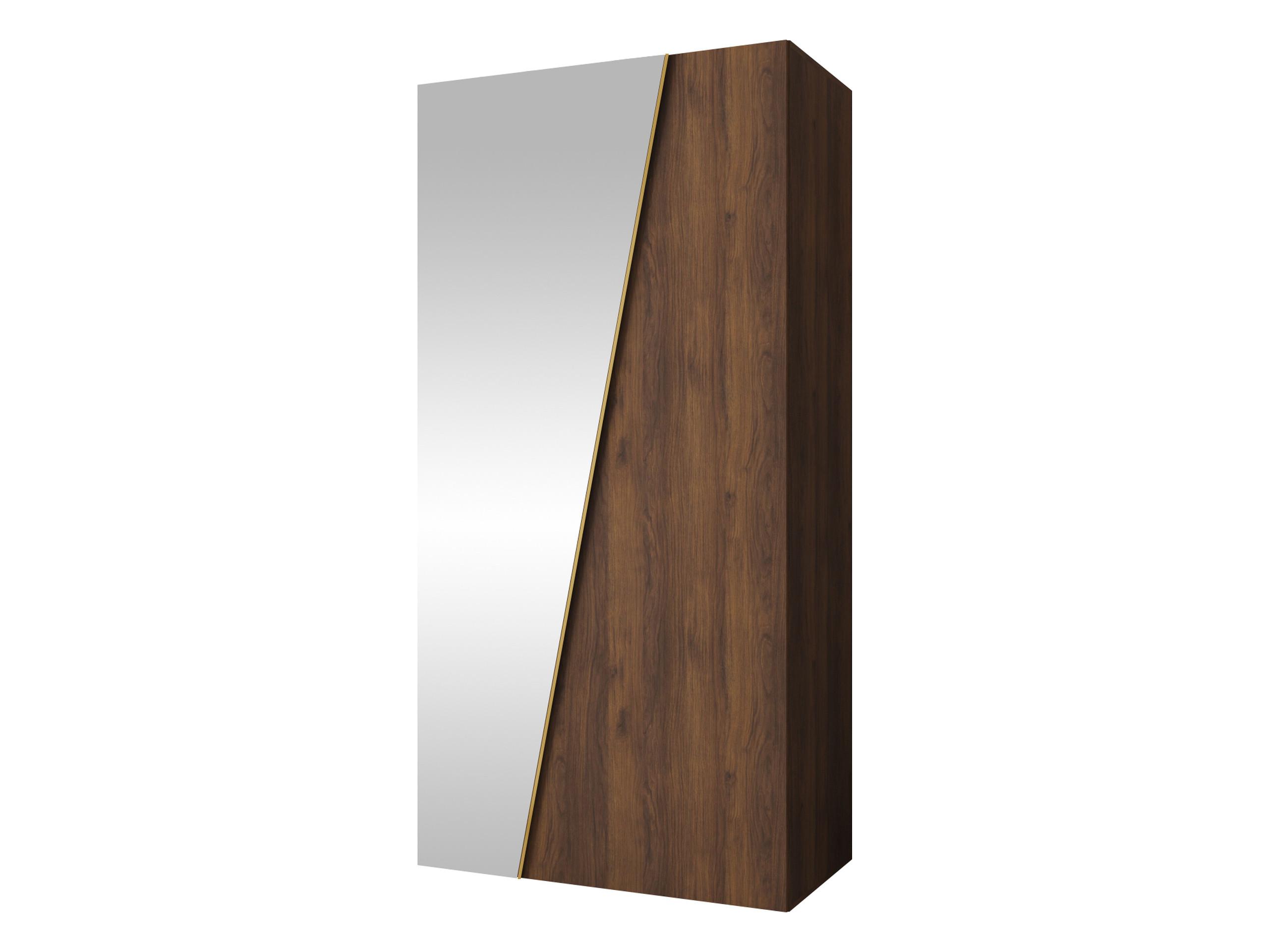 DREHTÜRENSCHRANK Zen 1L 100 cm - Goldfarben/Nussbaumfarben, Holzwerkstoff/Kunststoff (100/202/50cm) - MIRJAN24