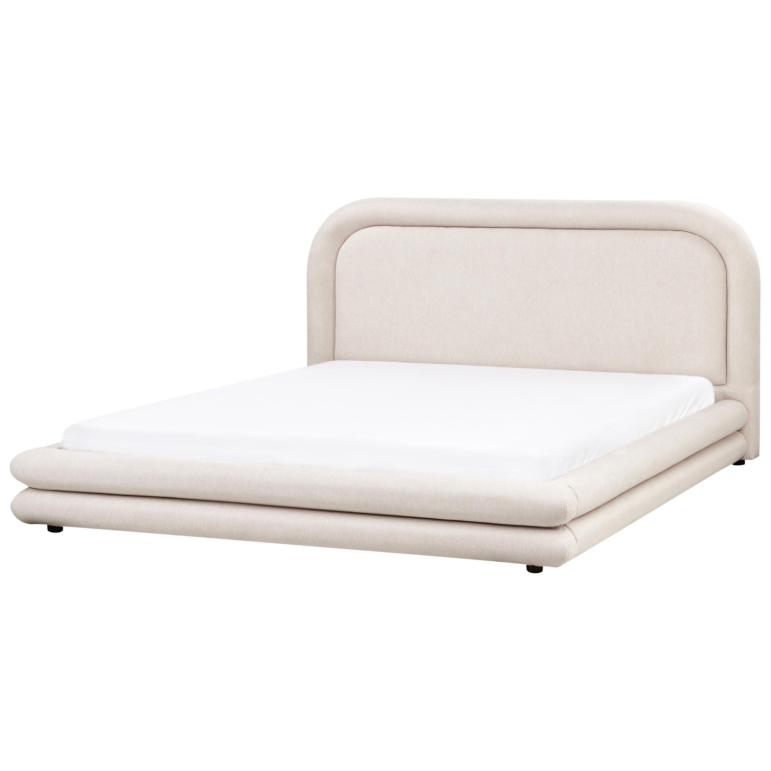 POLSTERBETT mit Lattenrost 180x200 cm Beige Lavardens - Beige, Textil (180/200cm) - Beliani