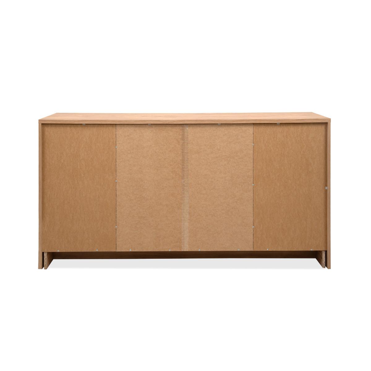 SIDEBOARD 4 Türen 1 Schublade Holzoptik 40/86/165 cm - Eschefarben, Holzwerkstoff (40/86/48cm) - Calicosy