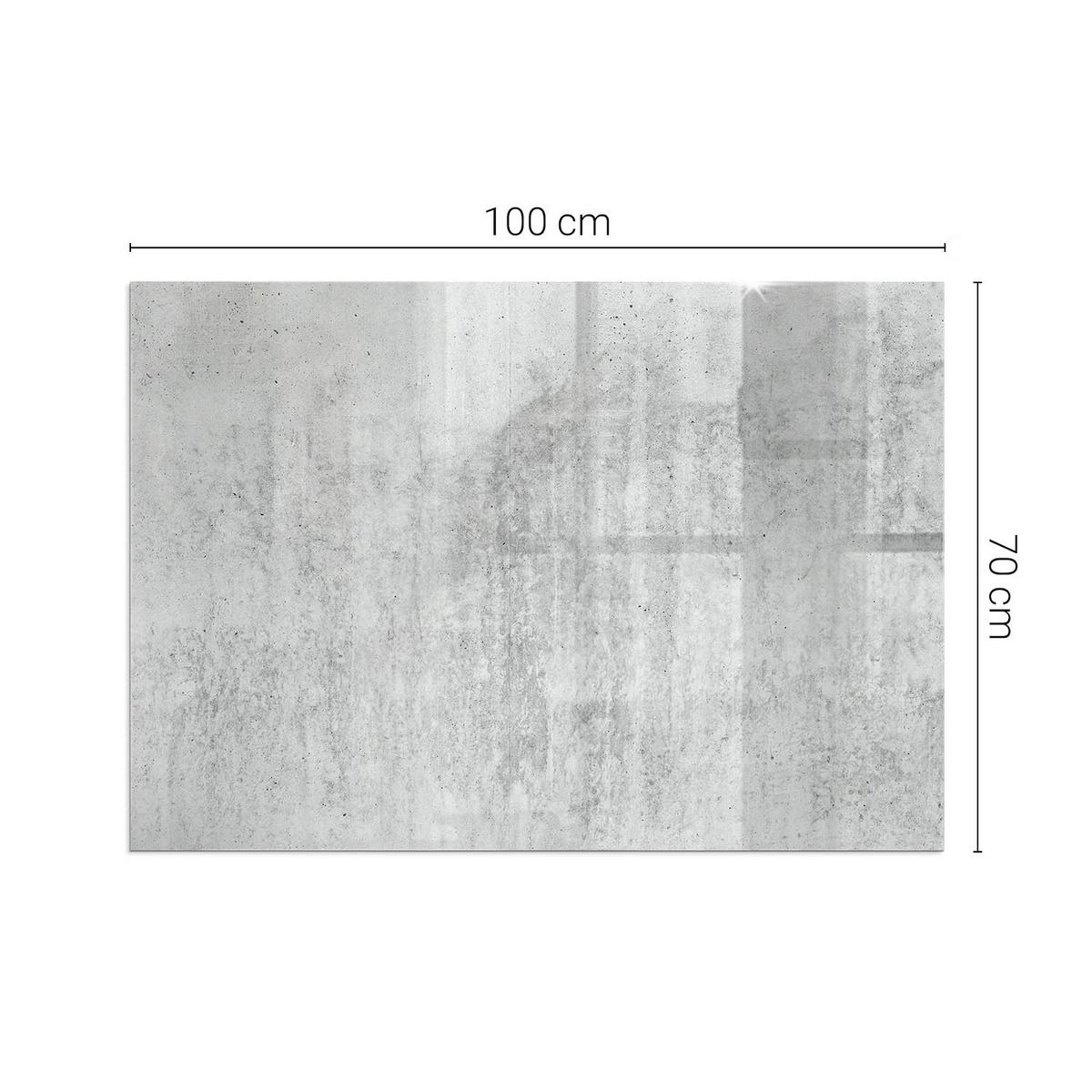 GLASPLATTE für Kamin 100x70 cm - Grau, Glas (100/70/0.4cm) - TULUP