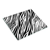GLASPLATTE 60x52 cm Zebras - Schwarz, Glas (60/0.4/52cm) - TULUP