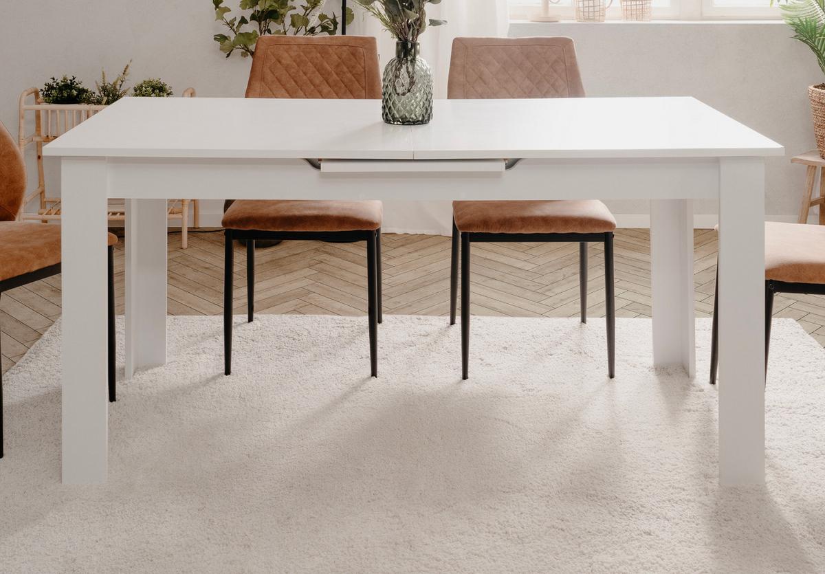 ESSTISCH weiß 160 - 200 cm, Küchentisch ausziehbar - Weiß, Holzwerkstoff (160/80/75cm) - Furn.Design