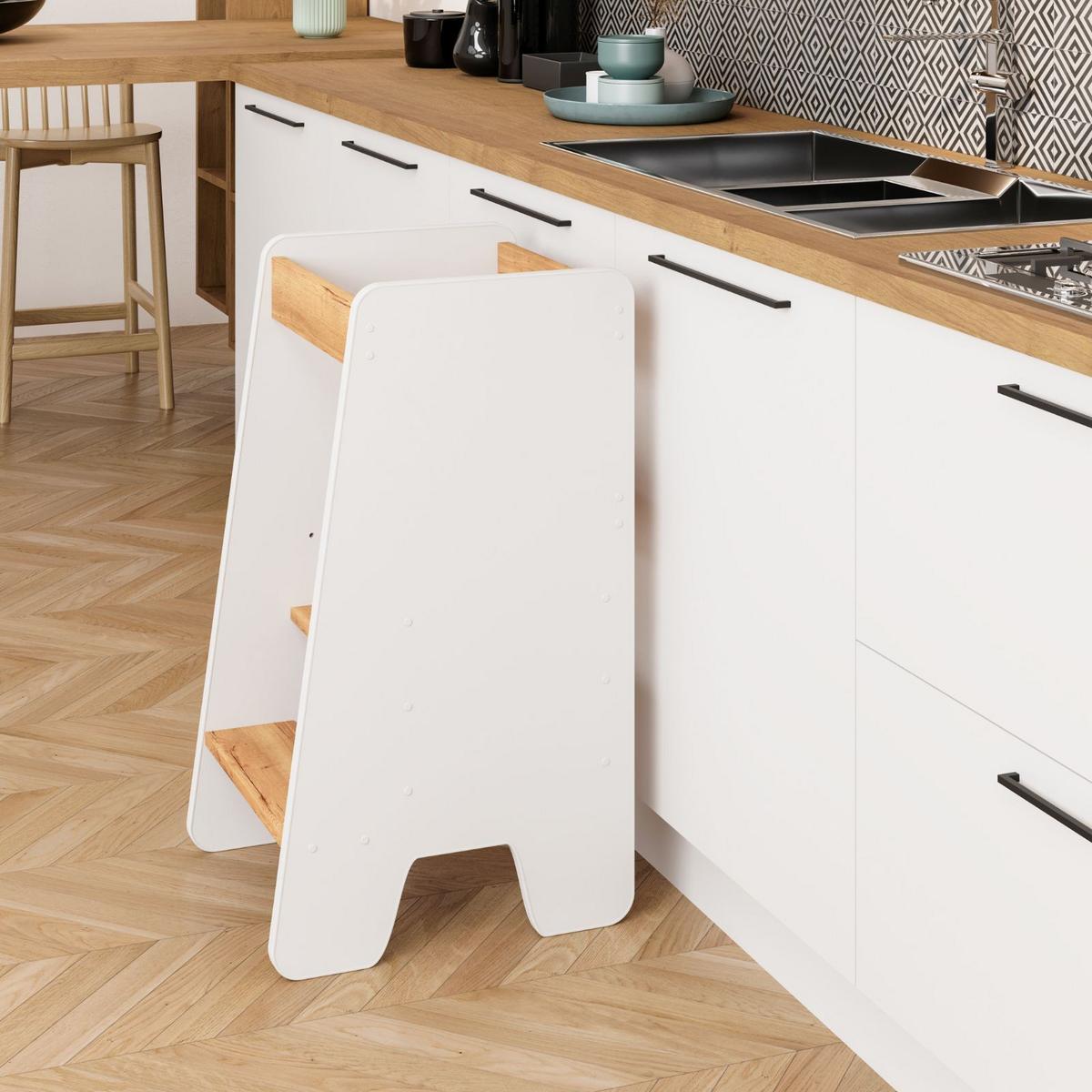 LERNTURM Maja - Weiß, Holzwerkstoff (40/80/45cm) - RAUMHIRSCH FURNITURE