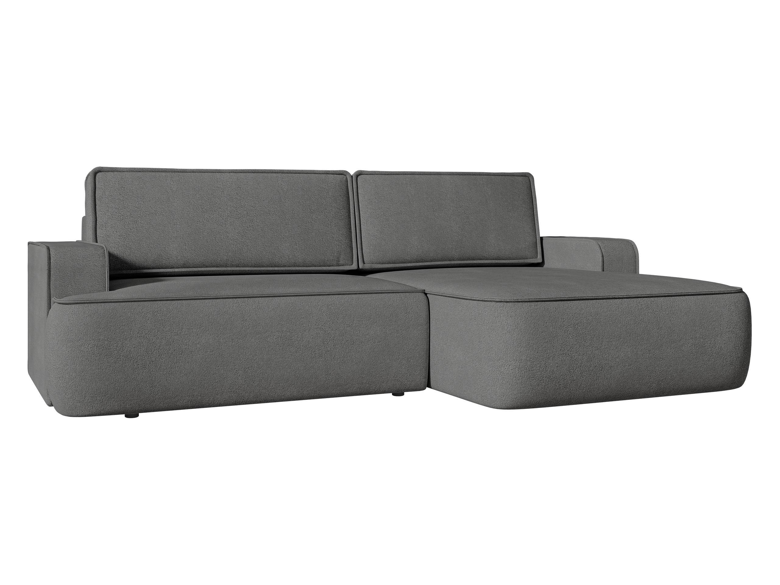 ECKSOFA Mono, Seite: Rechts - Schwarz/Grau, Holz/Kunststoff (260/168cm) - MIRJAN24