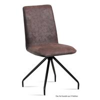 ESSZIMMERSTUHL (8er-Set) Desiri 47x92x60 Schwarz/Braun - Schwarz/Braun, Kunststoff (60/92/47cm) - 58aufmkessel