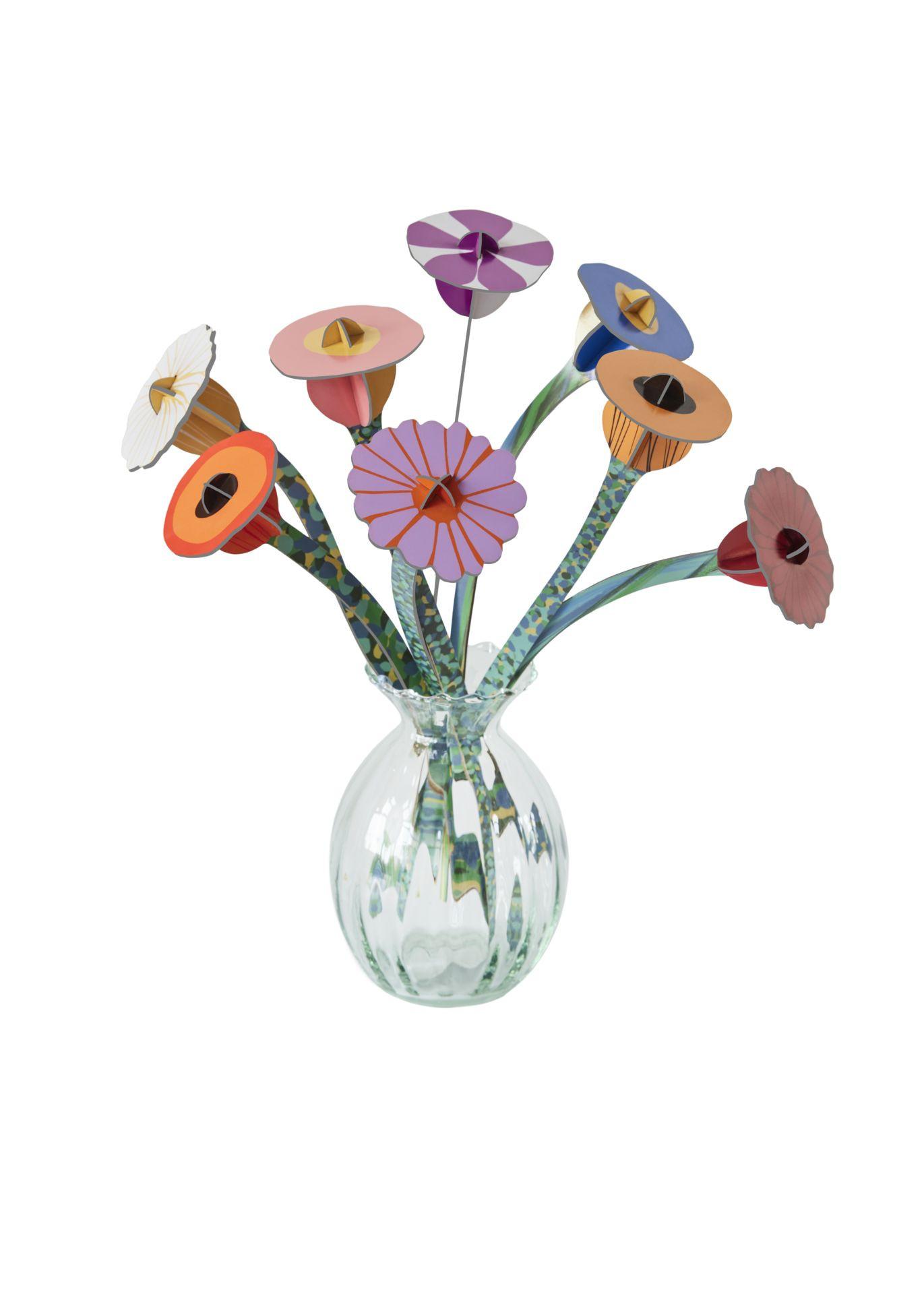 DEKOFIGUR Leuchtende Blüte 3/27.5 cm - Multicolor, Wellpappe (3/27.5/6cm) - Studio Roof