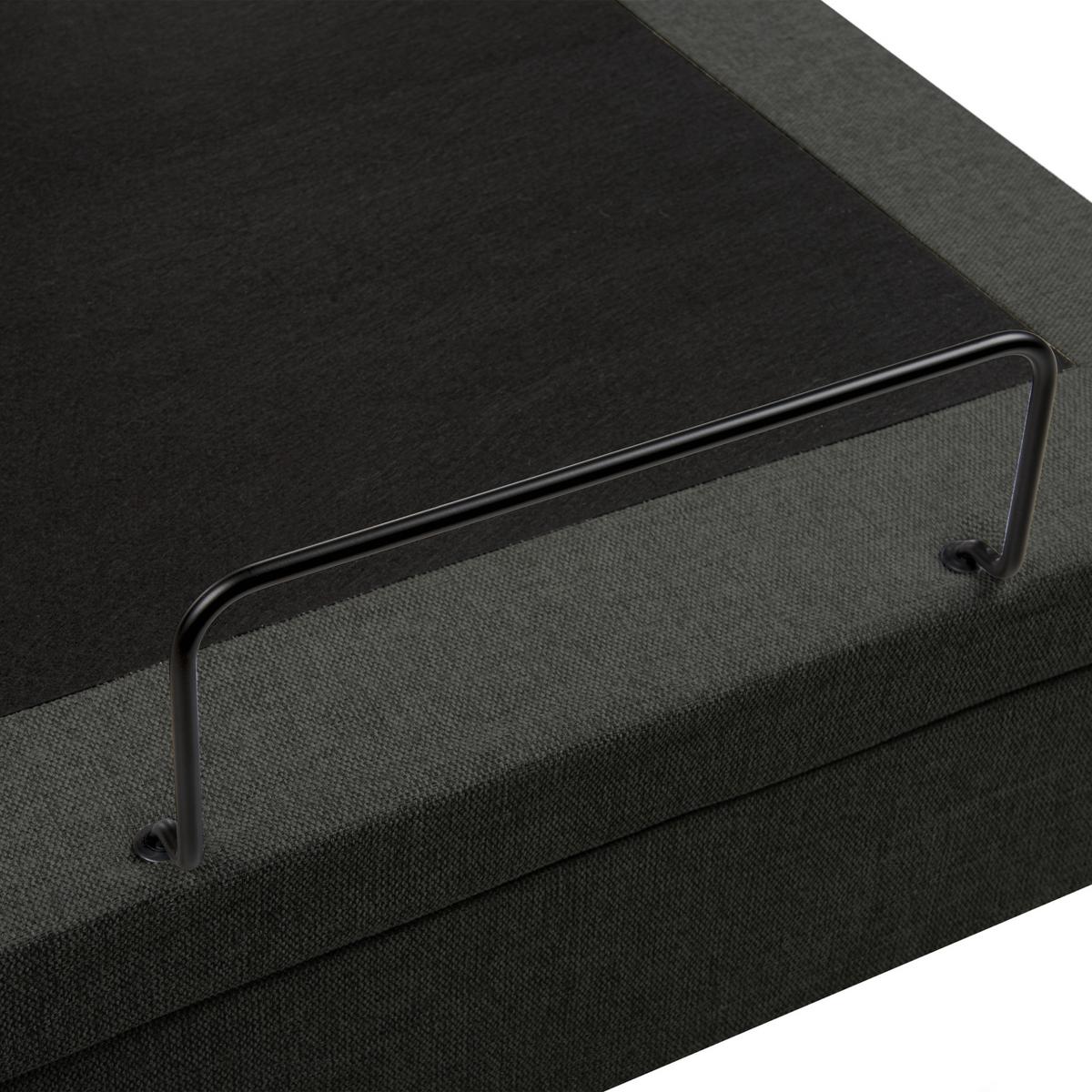 BETT verstellbar 90/200 cm Stoff Dunkelgrau Castellan - Dunkelgrau, Textil (90/200cm) - Beliani
