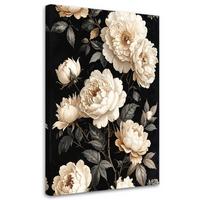 LEINWANDBILD Blumen 80x120cm - Schwarz, Textil (80/120cm) - Feeby
