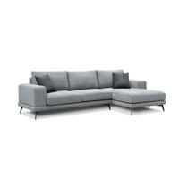 ECKSOFA MEDIOLANE 4-Sitzer, silberfarben - Silberfarben, Holzwerkstoff/Textil (282/219cm) - Wozimo