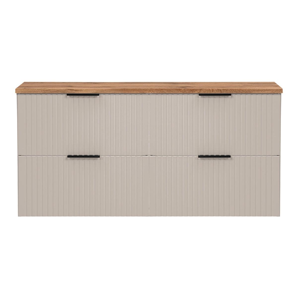 WASCHTISCHUNTERSCHRANK 120.8cm Adriel Kaschmir und Holz - Beige, Holzwerkstoff (120.8/59/46cm) - Petits-meubles