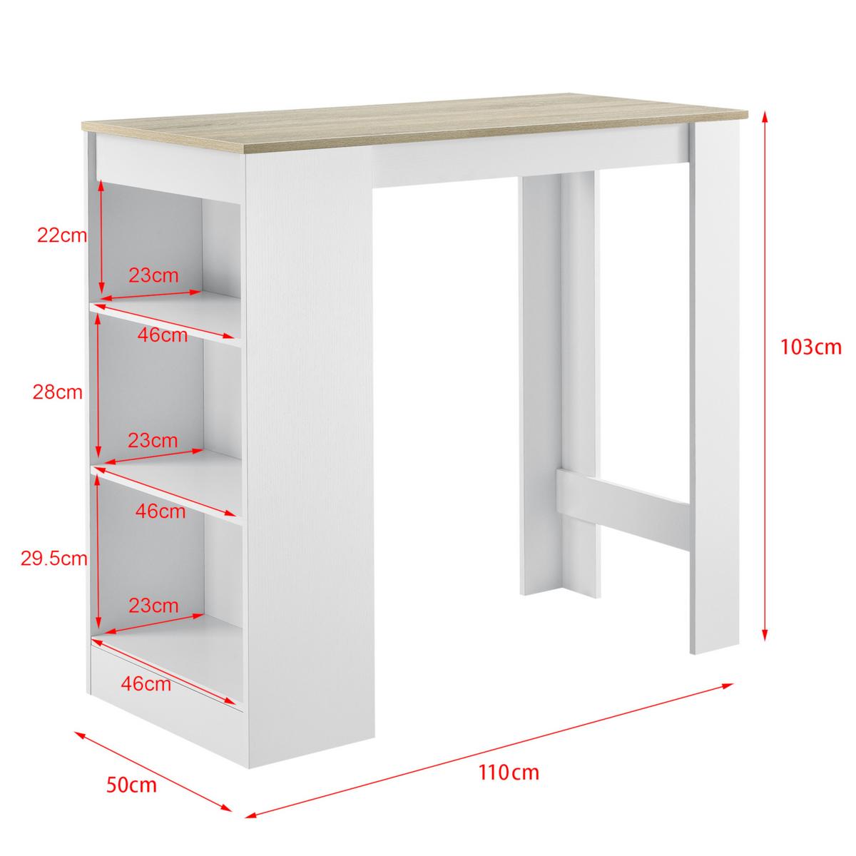 BARTISCH Kouvala - Beige, Holzwerkstoff (50/110/103cm) - [en.casa]