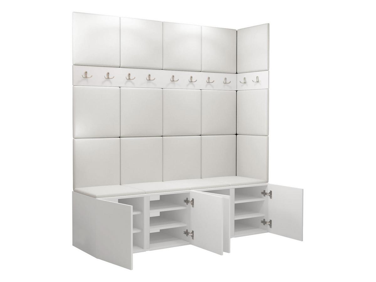 GARDEROBEN-SET Orion II - Weiß/Braun, Holzwerkstoff/Kunststoff (168/186/46cm) - MIRJAN24