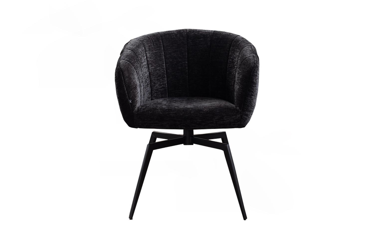 ESSZIMMERSTUHL LIMA Schwarz Webstoff (1er-Set) - Schwarz, Kunststoff/Textil (57/80/60cm) - KAWOLA