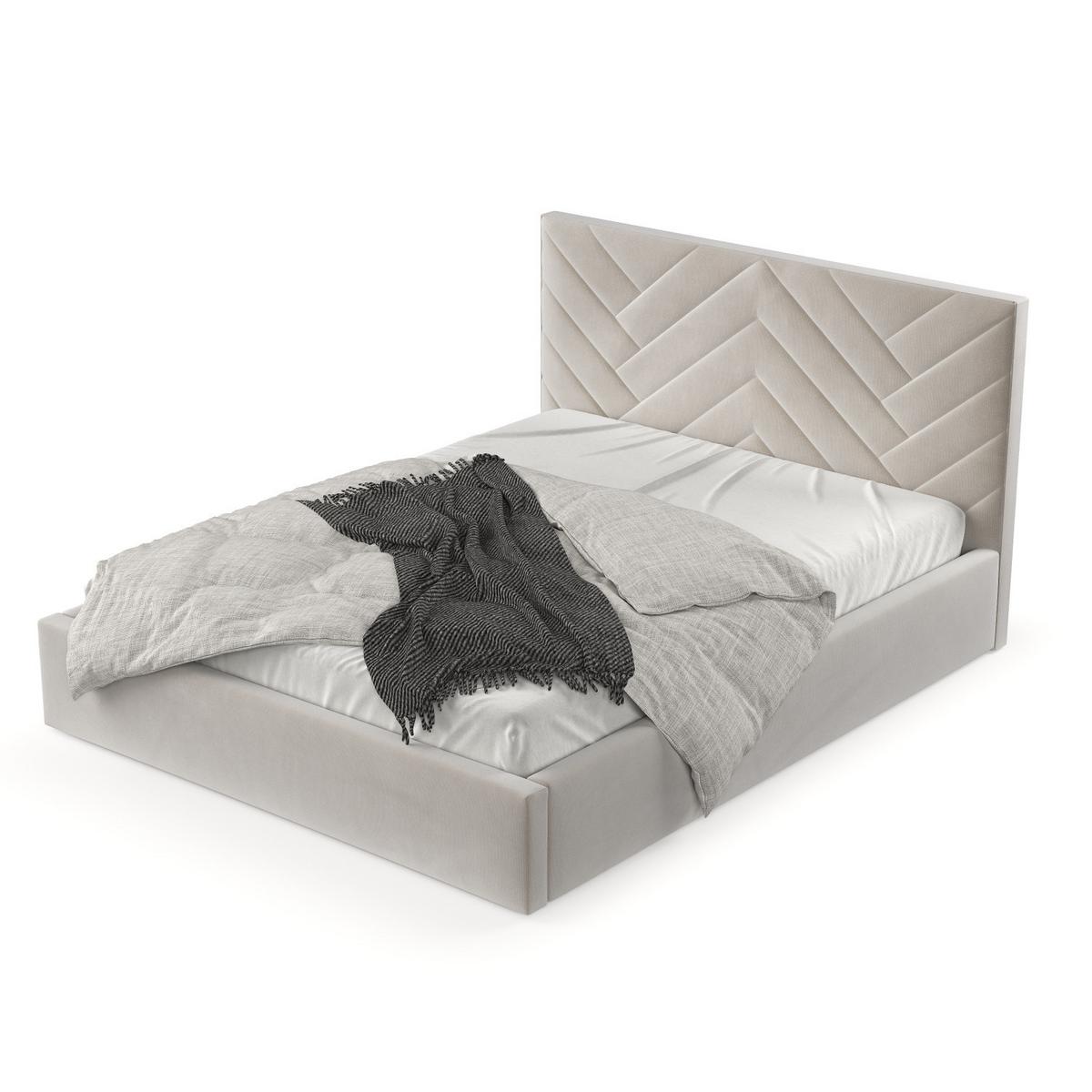 POLSTERBETT Arco 160/200 cm Hellbeige im Paros Stoff - Beige/Schwarz, Holz/Holzwerkstoff (160/200cm) - AltaBeds