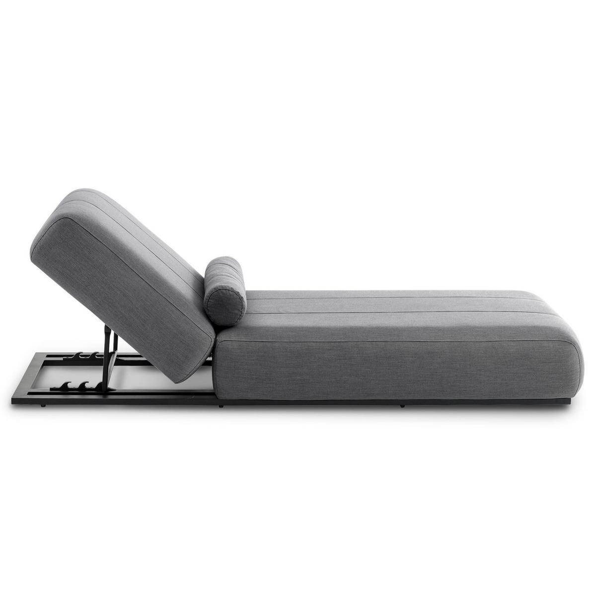 SONNENLIEGE TROPEA schwarz, dunkelgrau - Schwarz, Kunststoff (213/32/91cm) - IDIMEX