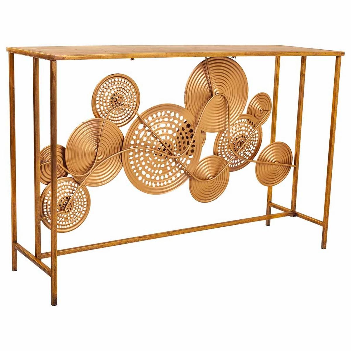KONSOLENTISCH aus Metall, golden, 120x40x80cm - Goldfarben, Metall (40/120/80cm) - Wanderlust