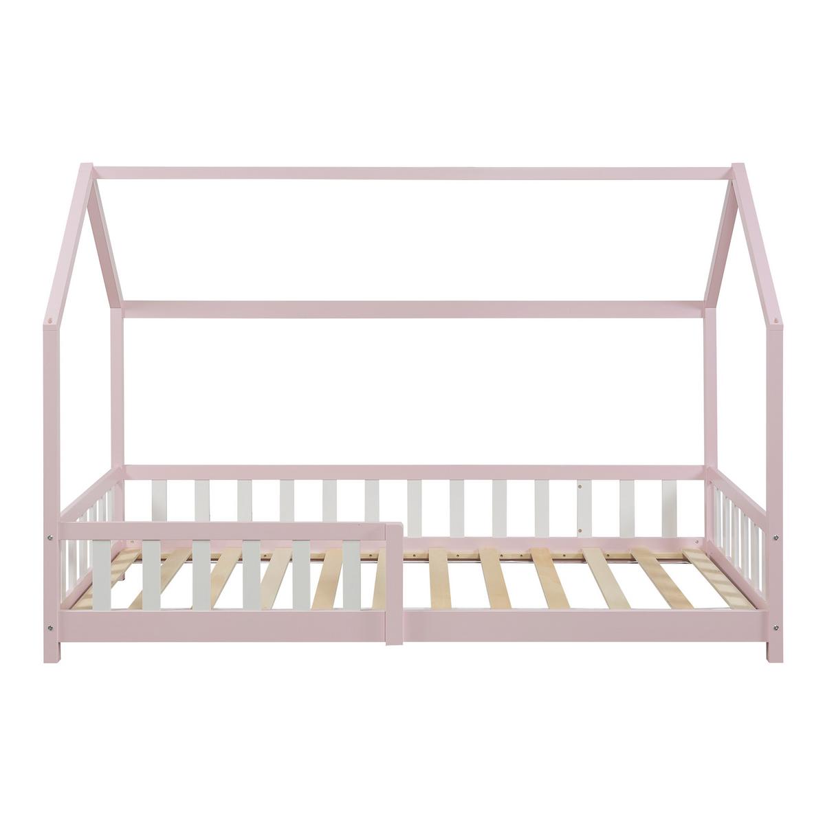HAUSBETT Hesel - Pink, Holz (90/200cm) - [en.casa]