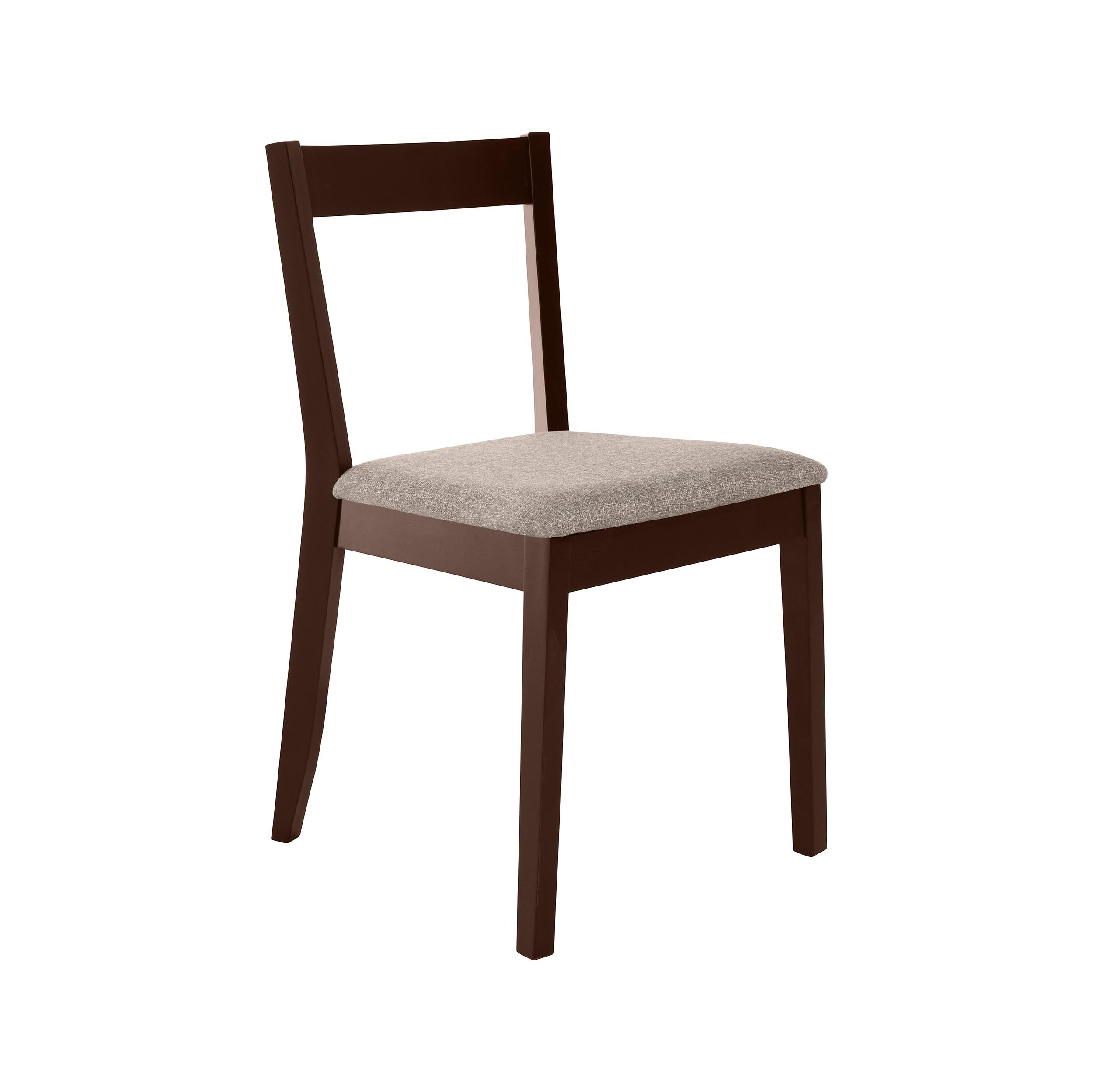 STUHL Moden mit wengefarbenen Holzbeinen, Polsterstuhl, Beige - Wengefarben/Beige, Holz (45/84/45cm) - Beautysofa